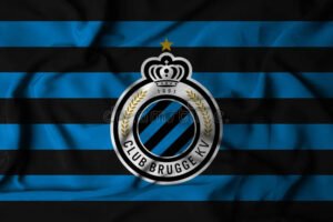 club-brugge-football-selective-focus-logo-flag-texture-background-belgian-pro-league-championship-pringsewu-lampung-december-348830240